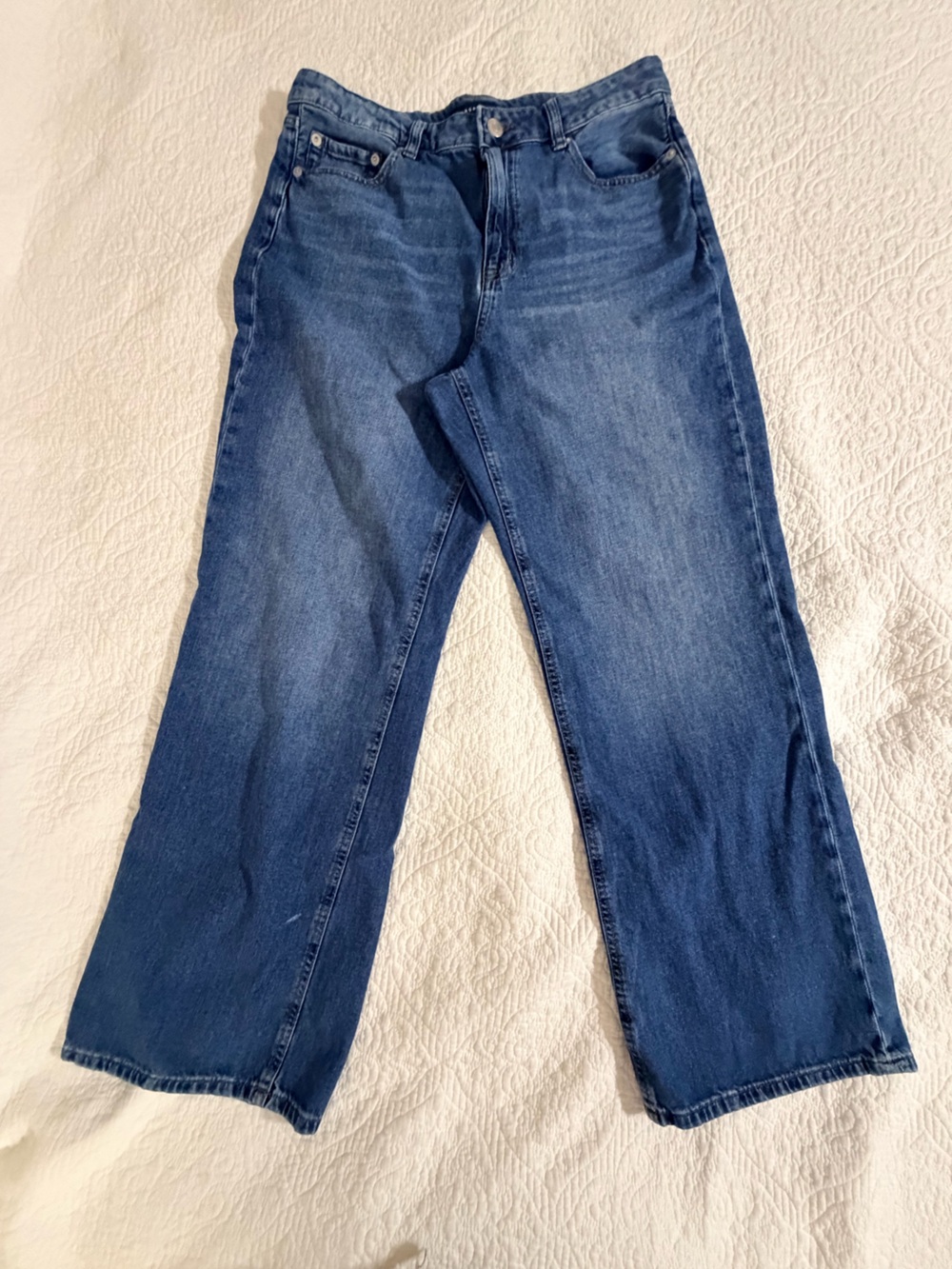 Aeropostale High Rise Wide Leg Medium Wash Blue Jeans Size 12
